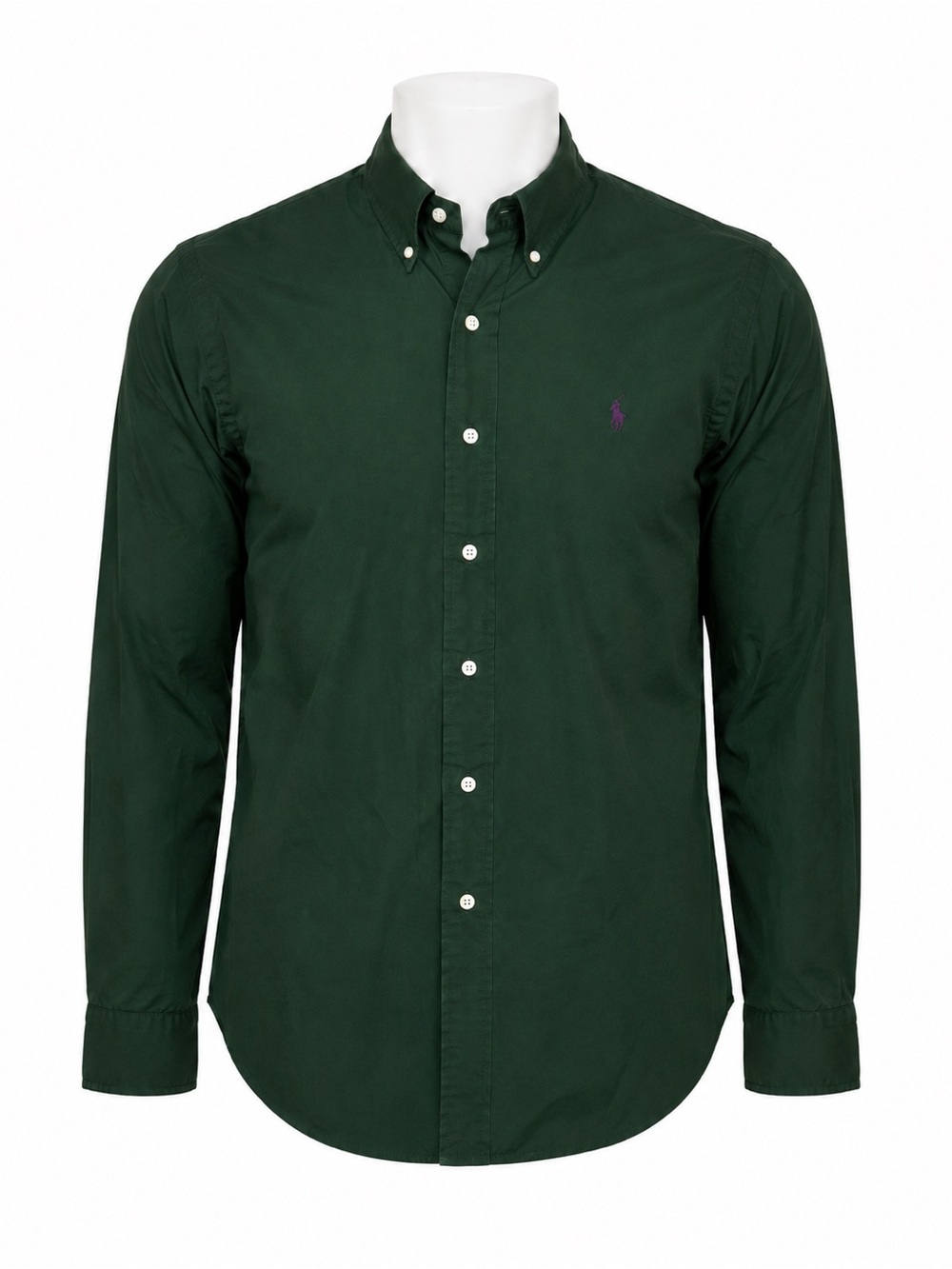 Size XL Ralph Lauren Men’s Classic Fit Green Cotton Button Down Shirt Purple Pon